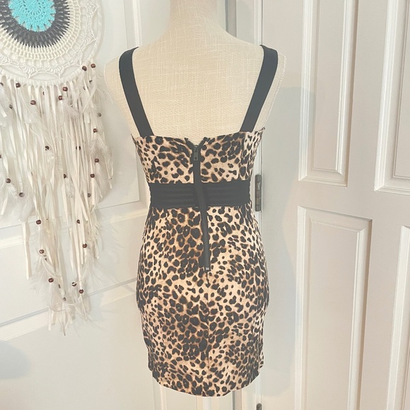 Forever 21 | Y2K Leopard Mesh Sweetheart Bodycon Mini Dress, S-L Fit - Picture 6 of 10
